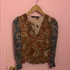 Zara Multicolor Floral Blouse | Lightweight / Women’s Top